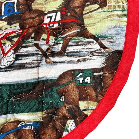 Vintage Harness Racing Quilted Table Runner 29.5" x 14.5" Horse Decor Americana - Picture 5 of 10